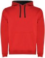 Heren Hoodie Urban Rolly SU1067 rood-zwart